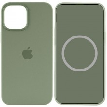Чехол Silicone case (AAA) full with Magsafe and Animation для Apple iPhone 15 Pro Max (6.7") Зеленый - купить на Floy.com.ua