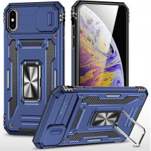 Ударопрочный чехол Camshield Army Ring для Apple iPhone X / XS (5.8") Синий - купить на Floy.com.ua