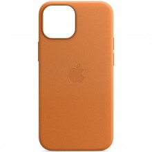 Кожаный чехол Leather Case (AAA) with MagSafe and Animation для Apple iPhone 14 Pro Max (6.7") Brown - купить на Floy.com.ua