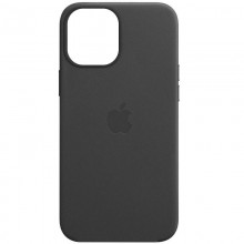 Кожаный чехол Leather Case (AAA) with MagSafe and Animation для Apple iPhone 12 Pro Max (6.7") Black - купить на Floy.com.ua