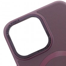Кожаный чехол Bonbon Leather Metal Style with MagSafe для Apple iPhone 15 Plus (6.7")