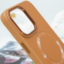 Кожаный чехол Bonbon Leather Metal Style with MagSafe для Apple iPhone 15 Pro Max (6.7")
