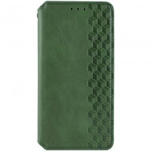 Кожаный чехол книжка GETMAN Cubic (PU) для TECNO Spark 5 Pro Зеленый - купить на Floy.com.ua