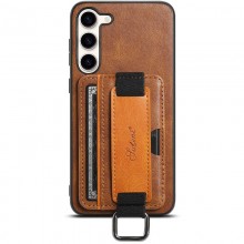 Кожаный чехол Wallet case and straps для Samsung Galaxy S24+ Коричневый - купить на Floy.com.ua