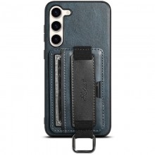 Кожаный чехол Wallet case and straps для Samsung Galaxy S24+ Синий - купить на Floy.com.ua