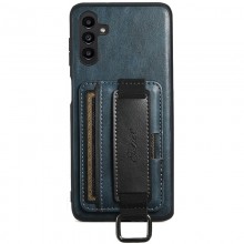 Кожаный чехол Wallet case and straps для Samsung Galaxy A14 4G/5G Синий - купить на Floy.com.ua