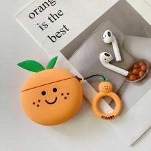 Силиконовый футляр Smile Fruits series для наушников AirPods 1/2 + кольцо