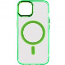 Чехол TPU Iris with MagSafe для Apple iPhone 15 (6.1") Салатовый - купить на Floy.com.ua