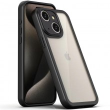 TPU чехол Transparent + Colour 1,5mm для Apple iPhone 15 (6.1") Black - купить на Floy.com.ua