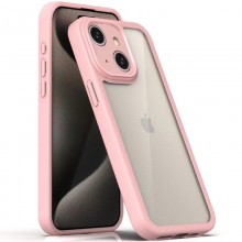 TPU чехол Transparent + Colour 1,5mm для Apple iPhone 15 (6.1") Pink - купить на Floy.com.ua