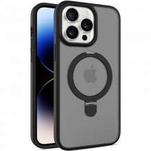 TPU+PC чехол Metal Buttons with MagSafe Colorful HQ Ring для Apple iPhone 15 Pro Max (6.7") Black - купить на Floy.com.ua