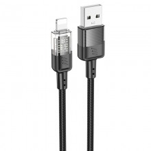 Дата кабель Hoco U129 Spirit Transparent USB to Lightning 2,4A (1.2m)