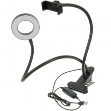 Уценка Кольцевая лампа LiveStream 9см с держателем, на прищепке - купить на Floy.com.ua