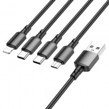 Дата кабель Borofone BX72 USB to 4in1 (Type-C/Type-C/MicroUSB/Lightning) (1m) - купить на Floy.com.ua