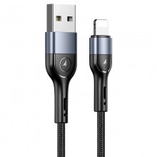 Дата кабель Usams US-SJ448 U55 Aluminum Alloy Braided USB to Lightning (1m) - купить на Floy.com.ua