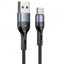 Дата кабель Usams US-SJ449 U55 Aluminum Alloy Braided USB to Type-C (1m) - купить на Floy.com.ua