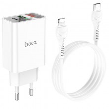 СЗУ HOCO C100A PD20W+QC3.0 + Type-C to Lightning - купить на Floy.com.ua