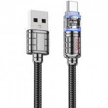 Дата кабель Hoco U122 Lantern Transparent Discovery Edition USB to Type-C (1.2m) - купить на Floy.com.ua