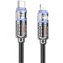 Дата кабель Hoco U122 Lantern Transparent Discovery Edition Type-C to Lightning (1.2m) - купить на Floy.com.ua