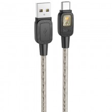 Дата кабель Hoco U124 Stone silicone power-off USB to Type-C (1.2m) - купить на Floy.com.ua
