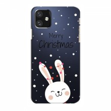 Зимние Чехлы для Apple 12 mini - прозрачный фон Рождественский заяц - купить на Floy.com.ua