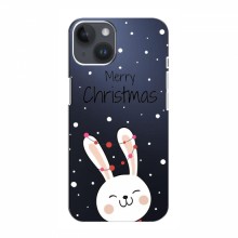 Зимние Чехлы для Apple 15 Plus - прозрачный фон Рождественский заяц - купить на Floy.com.ua