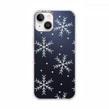 Зимние Чехлы для Apple 16 Ultra - прозрачный фон Белые снежинки - купить на Floy.com.ua