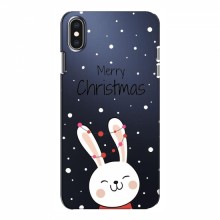 Зимние Чехлы для Apple Xs - прозрачный фон Рождественский заяц - купить на Floy.com.ua