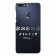 Зимние Чехлы для Huawei Honor 7C Pro - прозрачный фон - купить на Floy.com.ua