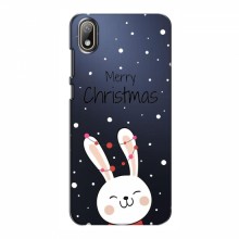 Зимние Чехлы для Huawei Y5 2019 - прозрачный фон Рождественский заяц - купить на Floy.com.ua