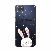 Зимние Чехлы для Huawei Y5p - прозрачный фон Рождественский заяц - купить на Floy.com.ua