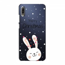 Зимние Чехлы для Huawei Y6 2019 - прозрачный фон Рождественский заяц - купить на Floy.com.ua