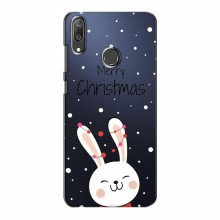 Зимние Чехлы для Huawei Y7 2019 - прозрачный фон Рождественский заяц - купить на Floy.com.ua