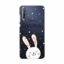 Зимние Чехлы для Huawei P Smart S / Y8p (2020) - прозрачный фон Рождественский заяц - купить на Floy.com.ua