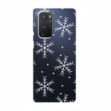 Зимние Чехлы для OnePlus 9 - прозрачный фон Белые снежинки - купить на Floy.com.ua