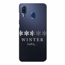 Зимние Чехлы для Samsung Galaxy A20 2019 (A205F) - прозрачный фон