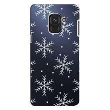Зимние Чехлы для Samsung A8, A8 2018, A530F - прозрачный фон
