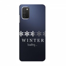 Зимние Чехлы для Samsung Galaxy A03s - прозрачный фон