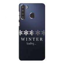 Зимние Чехлы для Samsung Galaxy A21 (A215) - прозрачный фон - купить на Floy.com.ua