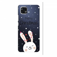 Зимние Чехлы для Samsung Galaxy A22 5G - прозрачный фон Рождественский заяц - купить на Floy.com.ua