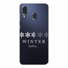 Зимние Чехлы для Samsung Galaxy A30 2019 (A305F) - прозрачный фон