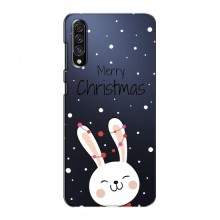 Зимние Чехлы для Samsung Galaxy A30s (A307) - прозрачный фон Рождественский заяц - купить на Floy.com.ua