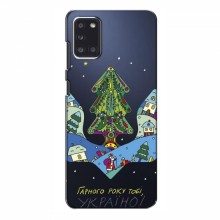 Зимние Чехлы для Samsung Galaxy A31 (A315) - прозрачный фон Рождественский герб - купить на Floy.com.ua