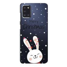 Зимние Чехлы для Samsung Galaxy A31 (A315) - прозрачный фон Рождественский заяц - купить на Floy.com.ua