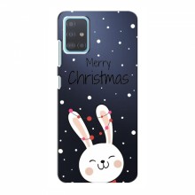 Зимние Чехлы для Samsung Galaxy A51 5G (A516) - прозрачный фон Рождественский заяц - купить на Floy.com.ua