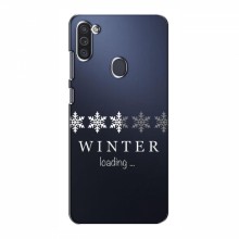Зимние Чехлы для Samsung Galaxy M11 - прозрачный фон - купить на Floy.com.ua