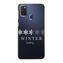 Зимние Чехлы для Samsung Galaxy M21s - прозрачный фон - купить на Floy.com.ua