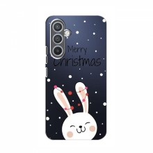 Зимние Чехлы для Samsung Galaxy M34 (5G) - прозрачный фон Рождественский заяц - купить на Floy.com.ua