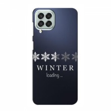 Зимние Чехлы для Samsung Galaxy M53 (5G) (M536B) - прозрачный фон