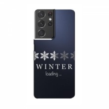 Зимние Чехлы для Samsung Galaxy S21 Plus - прозрачный фон - купить на Floy.com.ua